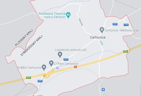 Mapa Cerhovice