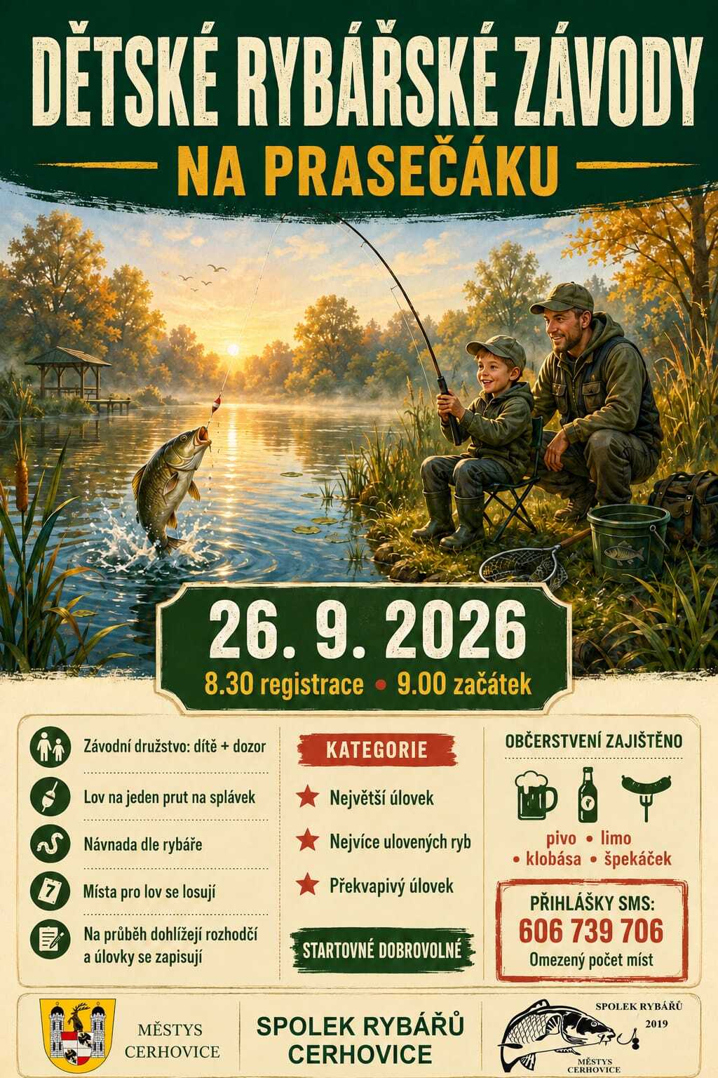 Dětské rybářské závody na Prasečáku