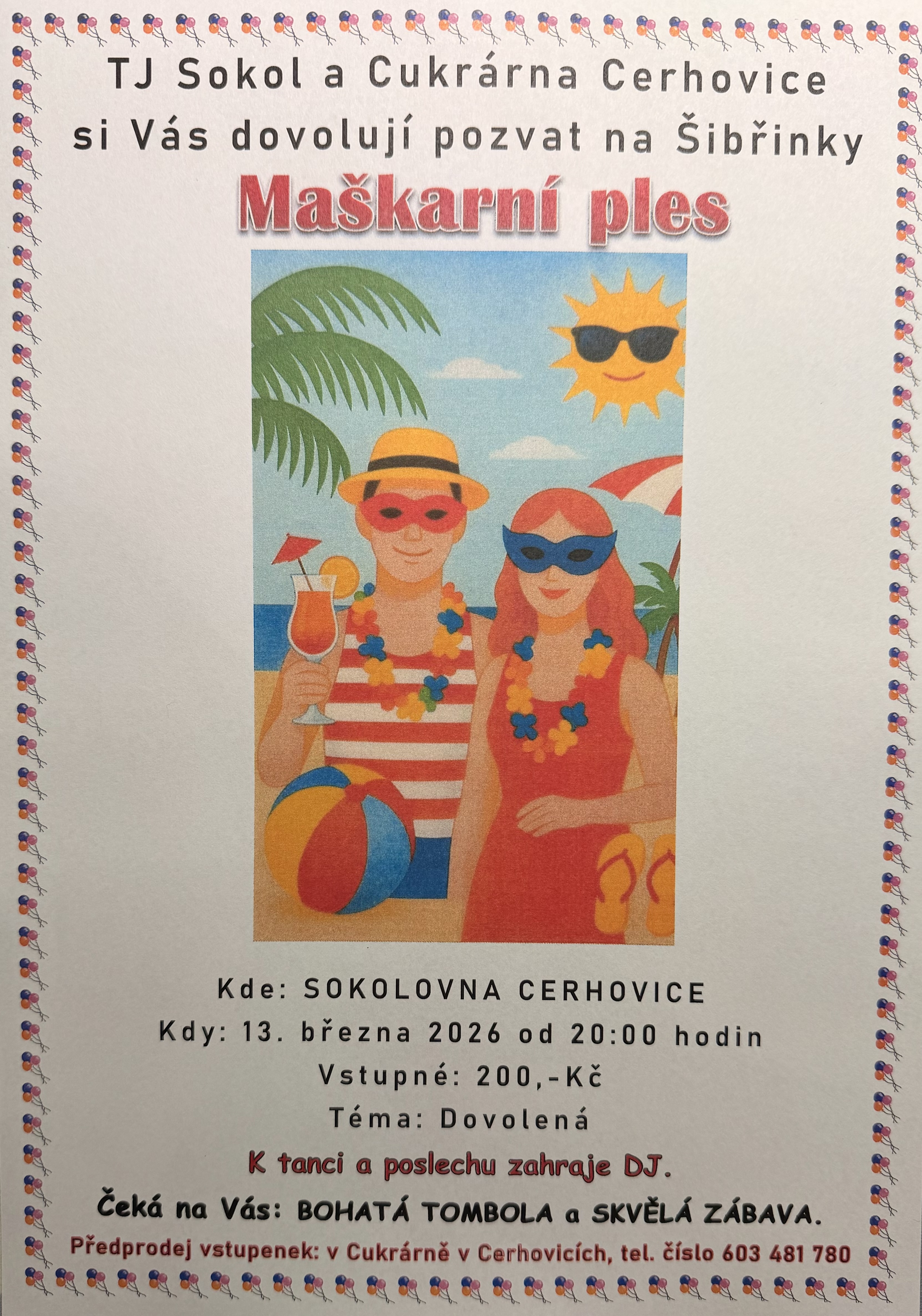 Šibřinky Maškarní ples