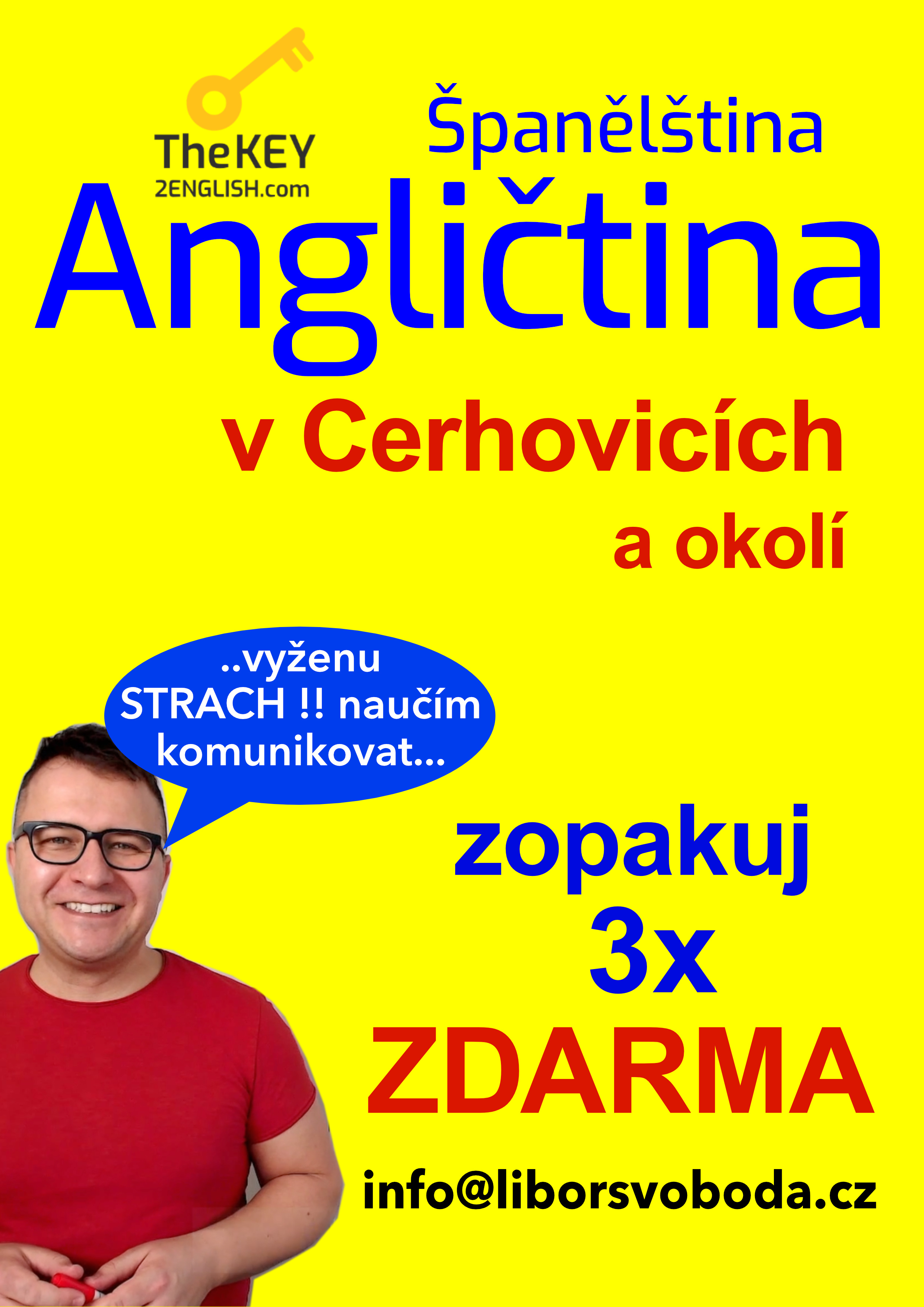 Španělština a Angličtina v Cerhovicích a okolí
