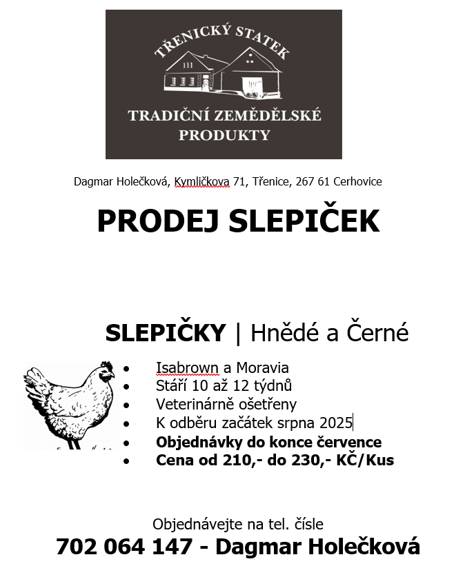 Prodej slepiček