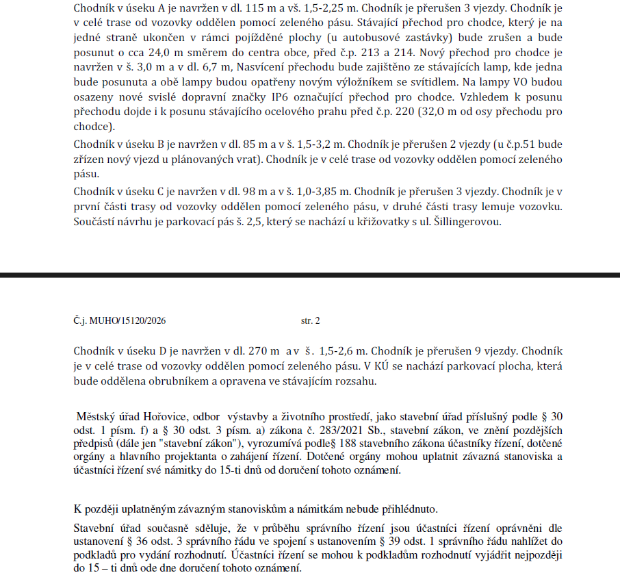 Vyrozumění o zahájení řízení