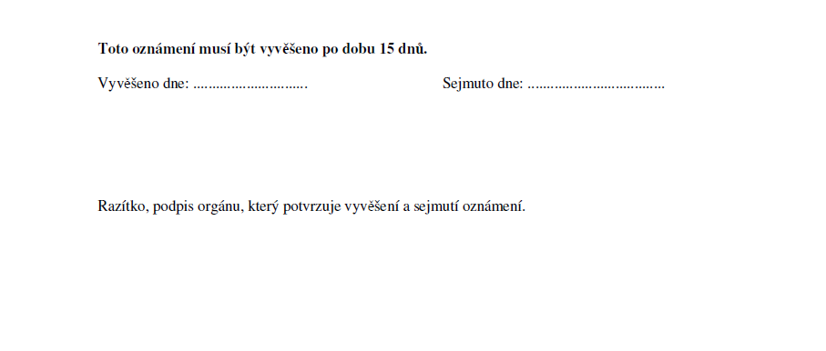Vyrozumění o zahájení řízení