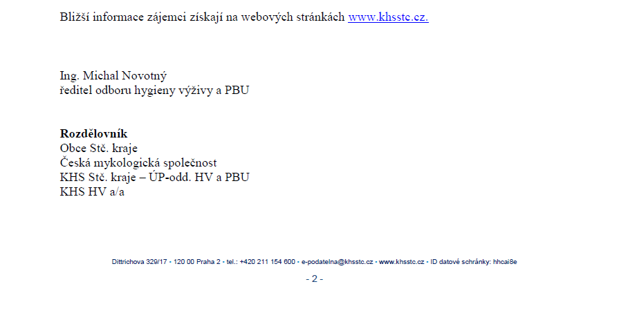 Pozvánka ke zkoušce znalosti hub v roce 2026