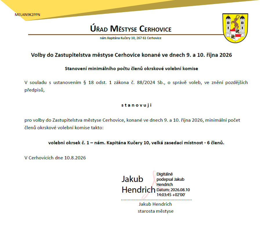 Volby do Zastupitelstva městyse 