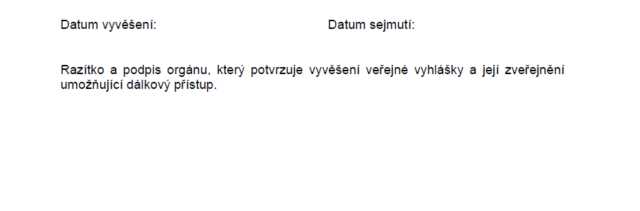 Veřejná vyhláška