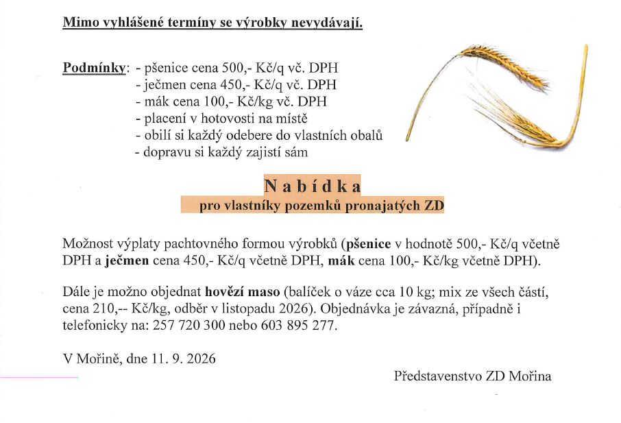 Zemědělské družstvo Mořina
